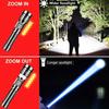 5 Modes USB Rechargeable LED Flashlight Powerful Zoom Torch with COB Side Lights Outdoor Emergency Lantern Camping Portable Lamp