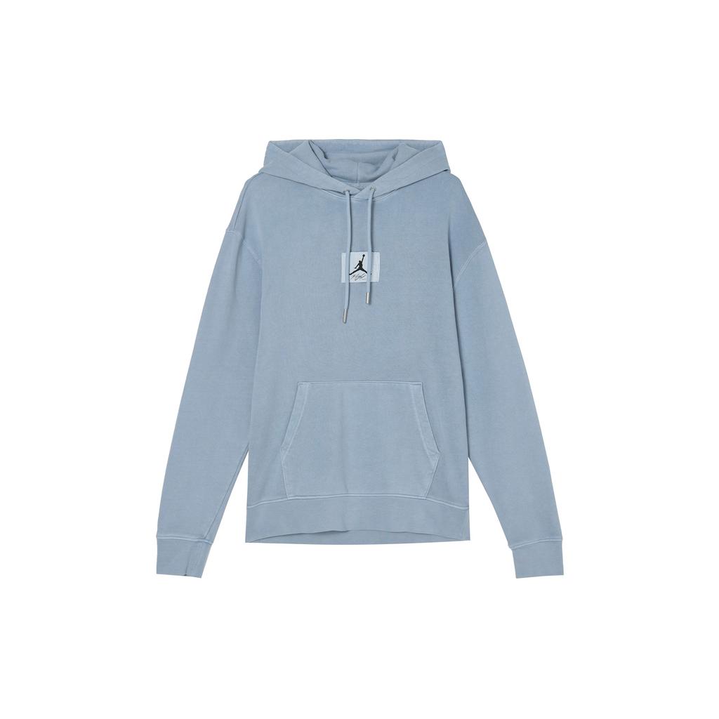 Jordan Essentials Hoodie с завязками в однотонном цвете Мужские толстовки с капюшоном Синий Серый FB7291-436