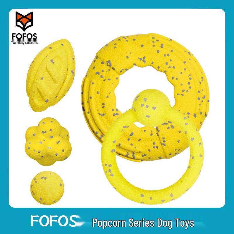 FOFOS Fuli Попкорн Мячики-игрушки для собак, Прочные игрушки для жевания и стачивания зубов для бордер-колли, золотистого ретривера и корги.