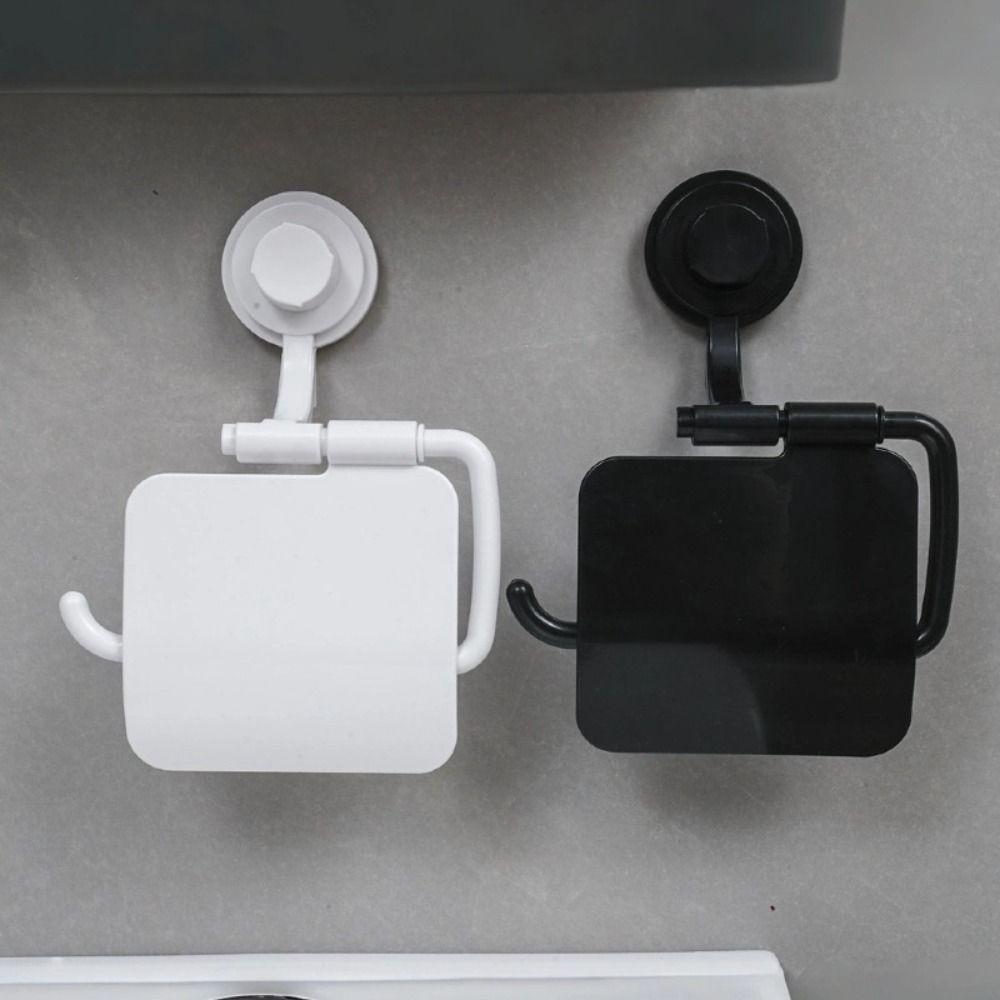 Waterproof Bathroom Roll Paper Holder Non-drilling Suction Cup Holder Humid Environment