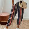 Fashion Cotton Linen Loose Casual Pants Women Plus Size Pocket Elastic Waist Wide Leg Pants Woman Solid Vintage Simple Office Ladies Trousers 24539