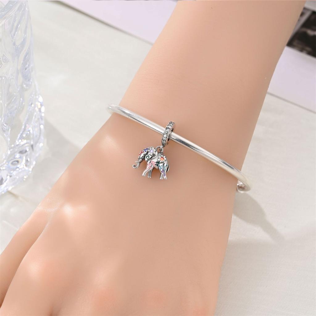 Медь Священный Благоприятный Защитник Слон Серия Подвеска Шарм Бусина Подходит Оригинальный Браслет Для Женщин DIY Ювелирные Изделия