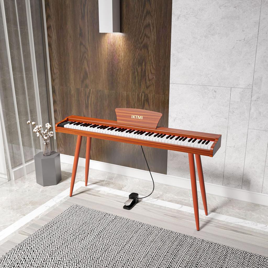 IKTMI Electronic 88 Wooden 88 Digital Piano with Integrated DREAM Sound MIDI For Practice Piano, Keys, Piano, Keys, Pedal, Stand, Source, Compatible,