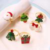 2Pcs Napkin Buttons Decorative Room Reusable Christmas Holders Napkin Ring Dining Decor
