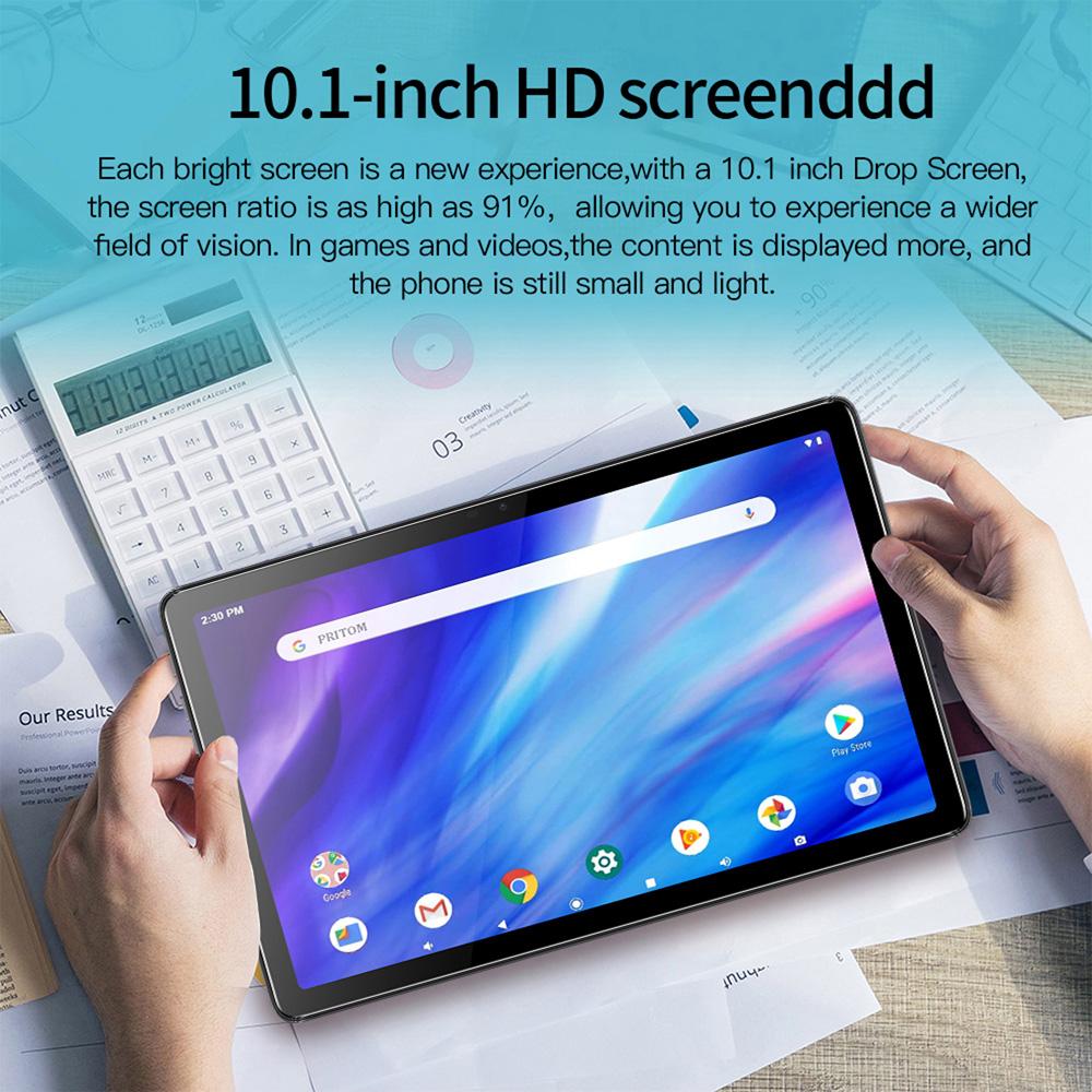 Новый Улучшенный Планшет Pad Pro 10,1 Дюйма Планшеты Восьмиядерный 4 ГБ+64 ГБ ПЗУ Google Play Две SIM-карты Wi-Fi Телефонный Звонок Планшетный ПК 6000 мАч
