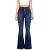2024 European And American Women'S High Waisted Nail Buckle Wide Leg Jeans For Women