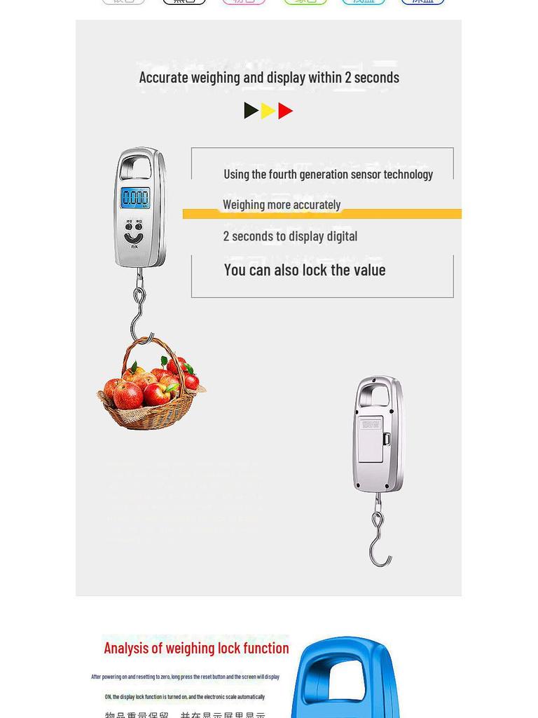 Компактные электронные весы высокой точности 50 кг для дома и путешествий