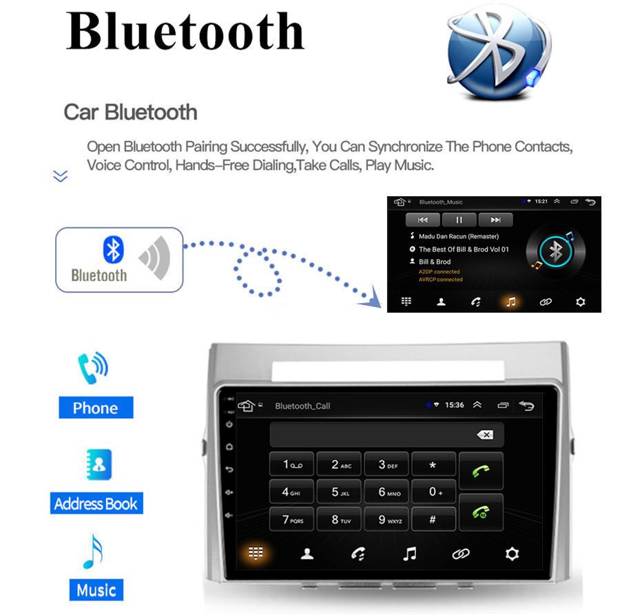 9" 1+16ГБ Автомобильный Android 11 Стерео Радио Навигация GPS FM WiFi Для Toyota Corolla Verso 03-09