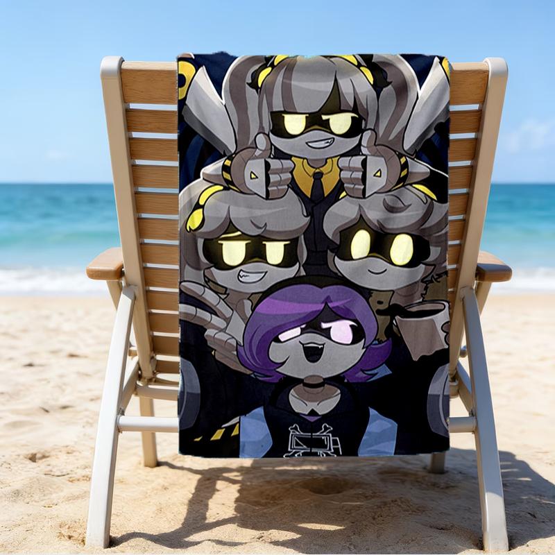 Ultra-Soft Beach Towel with Murder Drones Theme,Ideal for Pool - Camping, Diving - Perfect Travel Essential, Vibrant Beach Towel.