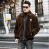Tiger Pattern Mink Coat Men'S Whole Mink Real Mink Short Mink Fur Coat Men'S Winter New