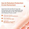 Гель-солнцезащитный The Derma Co с 1% гиалуроновой кислоты, увлажняющий, SPF 50 PA++++ | Для сухой, чувствительной кожи | Легкая текстура | Не оставляет белых следов | UVA/UVB, Широкий