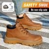 Indestructible Shoes Safety Boots Men Steel Toe Work Boots Breathable Water Resistant Puncture-Proof Anti-Drop Protective Shoes