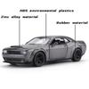 Dodge Challenger SRT Demon Supercar 5 Inch Metal Car Simulation Diecast & Toy Vehicle RMZ City 1:36 Alloy Model Gifts For Children