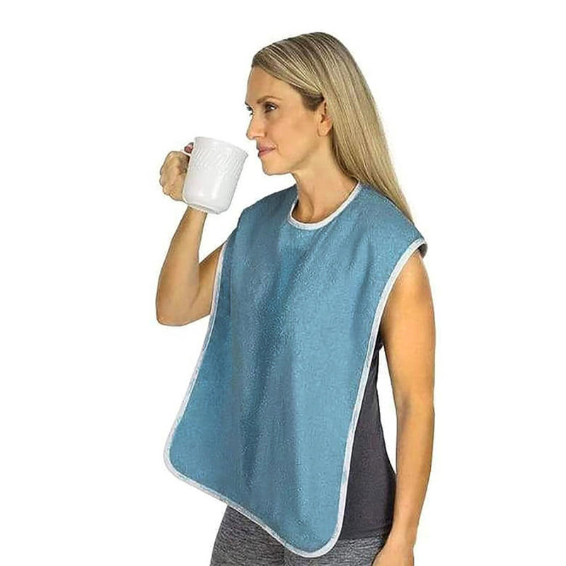 Нагрудник для пожилых людей, моющийся, антимасляный, для взрослых, многоцелевой, утолщенный, устойчивый к пятнам, мягкий, слюнявый, полотенце для кормления и ухода