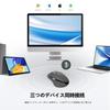 Беспроводная Bluetooth-мышь INFINMIND с быстрым DPI, боковой кнопкой для большого пальца, серая, Переключение, Прокрутка, Многоустройственная и Совместимая, Эргономичная, Бесшумная,