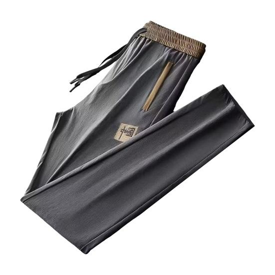 Мужские летние брюки-карго с эластичной резинкой на талии, однотонные длинные брюки с боковыми карманами, прямые спортивные штаны