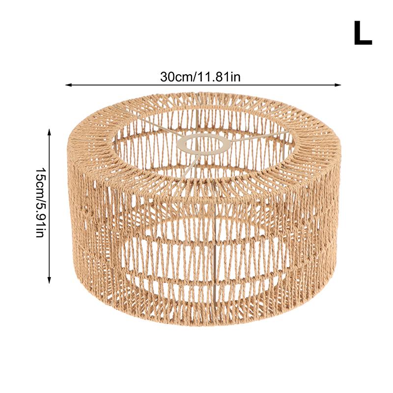 Плетеная абажур-люстра из бумажной веревки, защитный кожух для лампочки, подвесной абажур для ресторана, чайной комнаты, гостиной