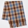 RECLOW BLOCK Шарф в клетку тартан ГОЛУБОЙ