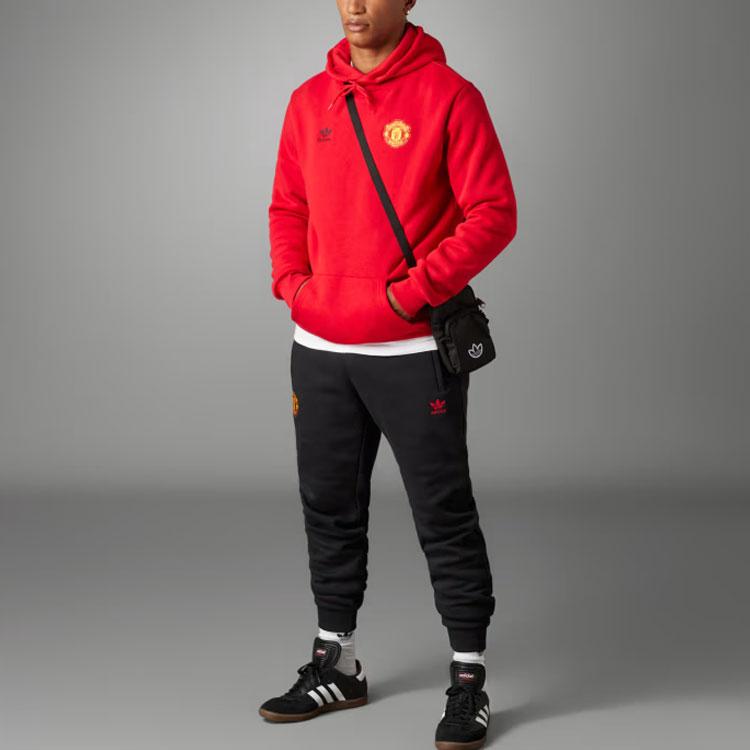 Adidas Мужские трикотажные брюки-джоггеры Manchester United Essentials FW23, черные IK8709