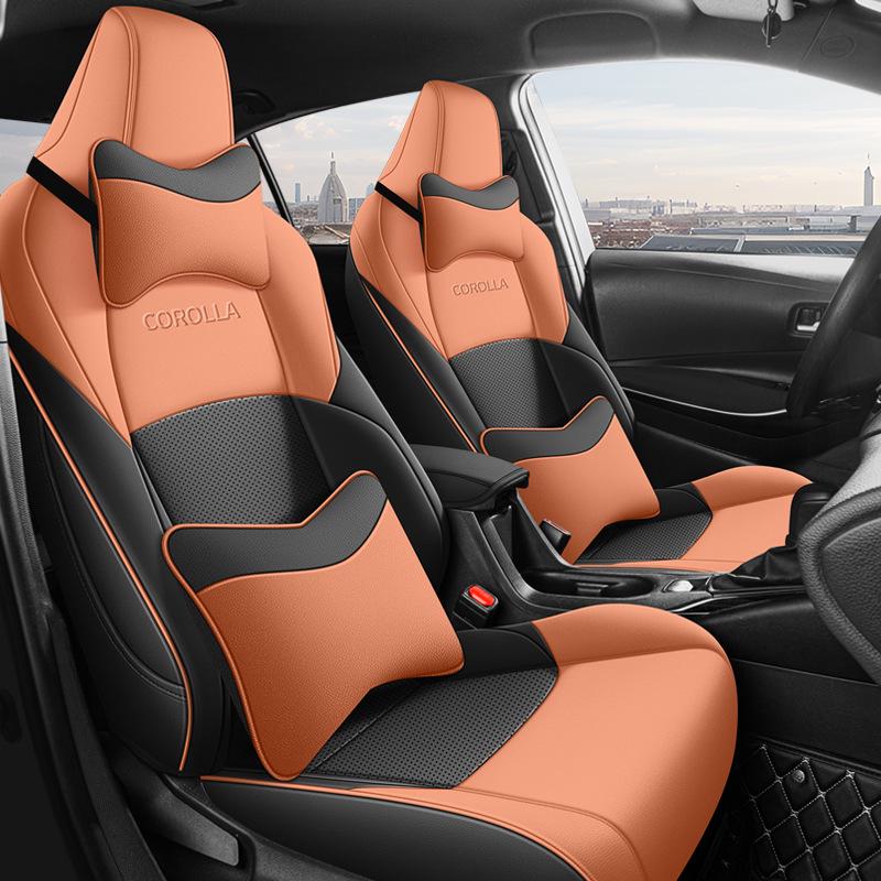 Универсальные всесезонные чехлы на сиденья для Toyota Corolla, подходят для моделей с двойным двигателем, полностью закрывающие подушки автомобильных сидений