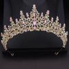 Bride Headwear Waterdrop Opal Crystal Wedding Crown Princess Girls Bridal Tiaras Prom Birthday Hair Jewelry Accessories