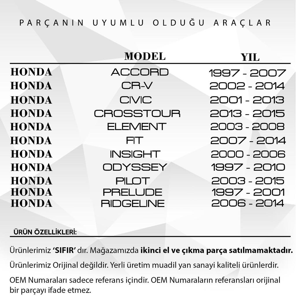 Bumper Clip for Honda Accord CR-V Civic Insight - 10 Pcs