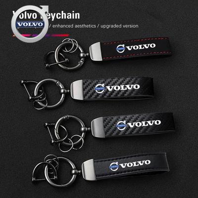 For Leather Car Emblem Key Fobs Keyring Key Chain Decoration For Volvo Xc60 Xc90 V40 V60 S60 V50 V90 S80 C40 XC40 V70 XC70 BO7