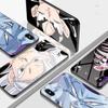 Чехол для телефона из закаленного стекла для iPhone Samsung Galaxy Infinix TPU Soft Edge, противоударный чехол с японскими популярными аниме-персонажами