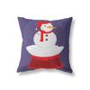 Чехол на подушку с рисунком Санта-Клауса, снеговика и рождественского принта, украшение для дома, гостиной, квадратная подушка, наволочка