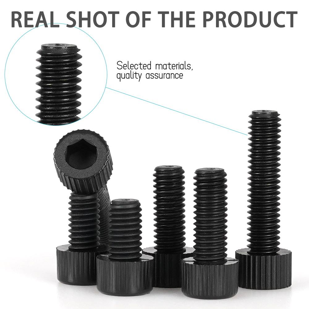 Нейлоновый шестигранный винт с внутренним шестигранником с метрической резьбой Пластиковый шестигранный болт Черный Белый M3 M4 M5