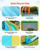Inflatable Bounce House, 14.9 x 12.8 x 7.8 ft Inflatable Bounce House Water Slide, Bouncer Castle with Castle Bounces, Tall Slide, Splash Pool &