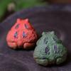 Креативная фигурка рогатой лягушки, украшение из фиолетовой глины, чайный питомец, декор для ландшафтного дизайна аквариума, украшение чайного столика, чайные питомцы, декор для рабочего стола в офисе
