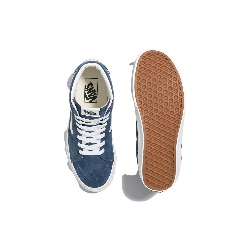 Vans Sk8-Hi Pig Suede - винтажные индиго унисекс кроссовки синего цвета VN0007NSAHU