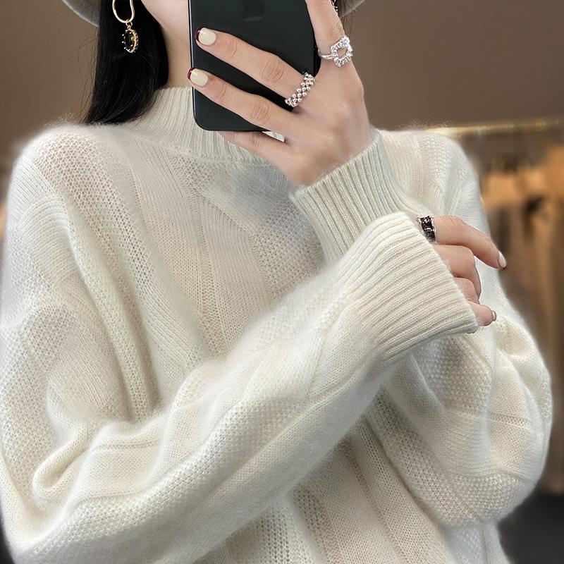 Женский кашемировый свитер Qinghe кашемир 30% кашемир 70% шерсть осенне-зимний пуловер теплый и модный