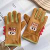 Windproof Student Wrist Gloves Cartoon Children Cycling Gloves Full Fingers Gloves  Autumn Winter