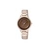 CITIZEN Eco-Drive Series Waterproof 50m Solar Quartz Steel Strap 30mm Women's Watch Brown Dial EM0382-51W