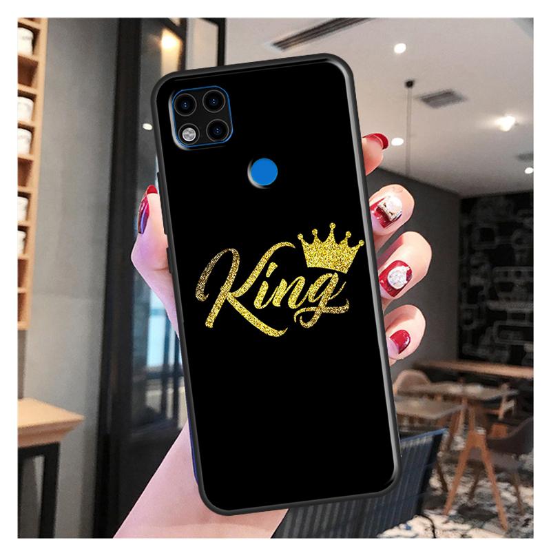 Милый мягкий чехол с короной короля и королевы для Xiaomi Redmi Note 11 Pro Note 10 Pro Note 9 Pro 10S 9S 8T 9A 9C 9T