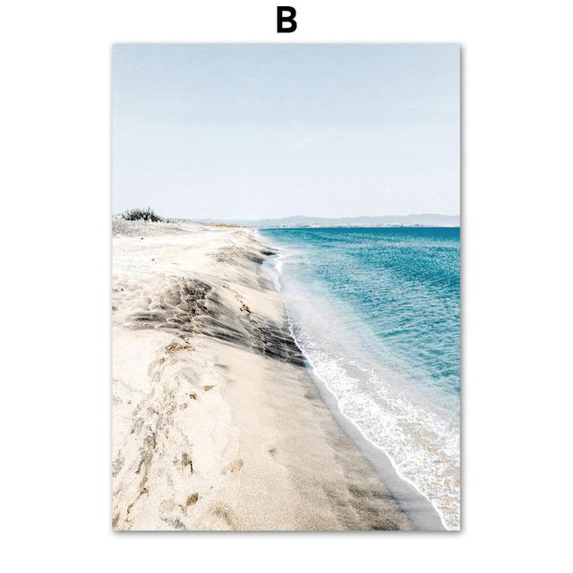 Landscape Art Canvas Painting Nordic Posters Sea Bridge Reed Beach Sailboat Quote And Prints Wall Pictures For Living Room Decor