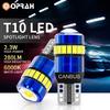2PCS T10 W5W 194 LED Bulbs 3014 3030 Canbus No Error Car Interior License Plate Light White 6000K 12V Door Lamp Reading Lights