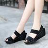 Wedge Platform Weave Sandals Fashion Peep Toe Comforty Breathable Mom Shoes Female Casual Thick Bottom Sandalias Mujer
