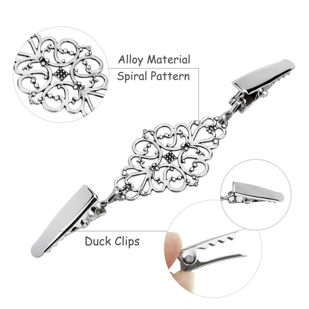 Charm Gift New Retro Shawl Brooch Cardigan Clip Sweater Blouse Pin Duck Clip Clasps