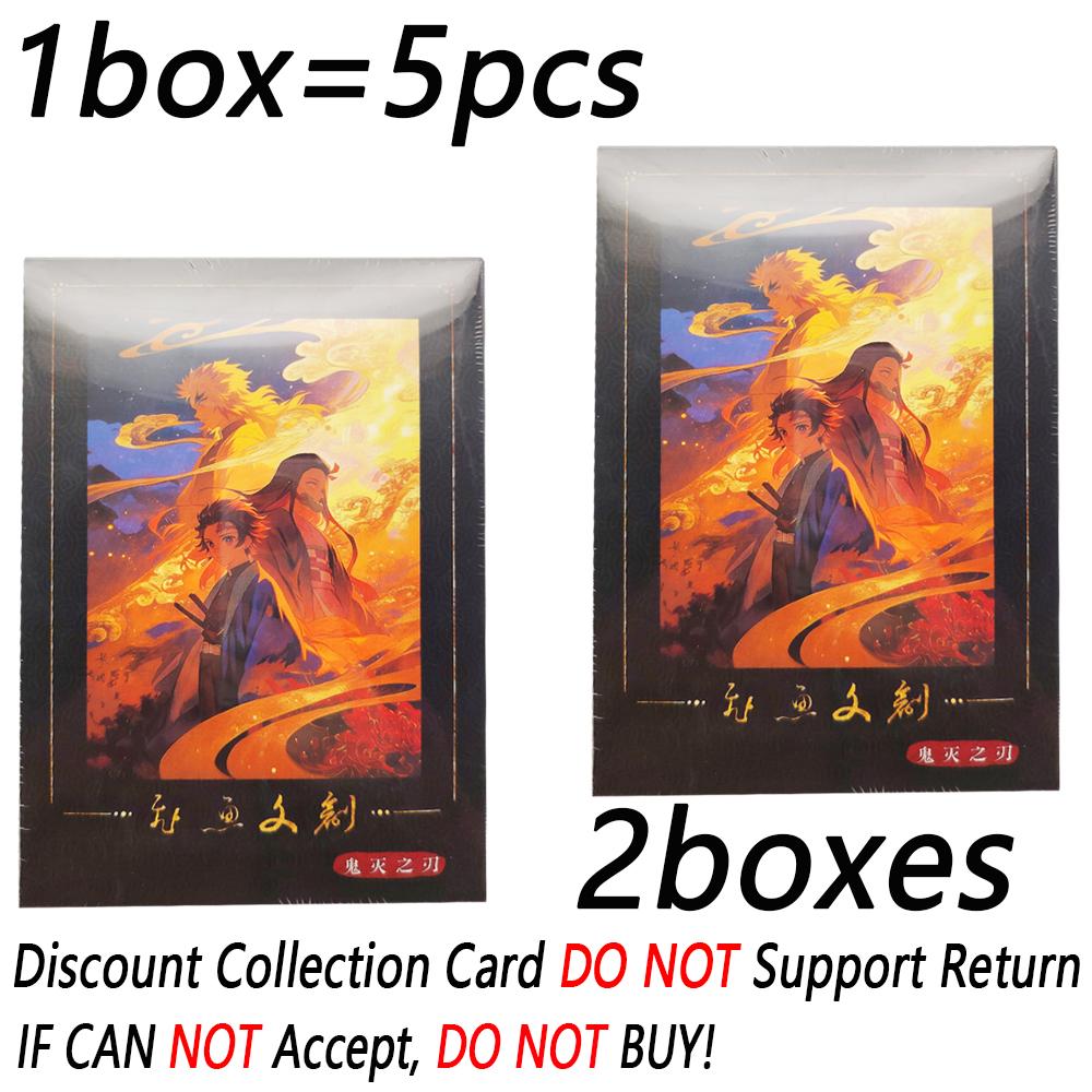 Anime Collection Cards Kamado Nezuko Birthday Limited Hidden Acrylic Color Paper Cards Kid Favorite Gift