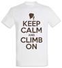 Keep Calm And Climb On Mens T-Shirt Climbing Bouldering Bouldering Scramble Climb