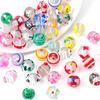 2Pcs/bag Hand Painted Funny Colored Glass Beads For DIY Necklace Bracelet Earrings Jewelry Making Craft Accessories