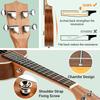 CAHAYA 23 Inch Ukulele Soprano Sapele Wood 3 Year Warranty Soprano Ukulele Ukulele Beginner 3 Piece Set of Accessories Strap x 1 Chord Chart x 1 Gig
