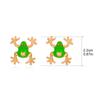 1/2 Pairs Frog-Shaped Earrings Sparking Rhinestones Inlaid