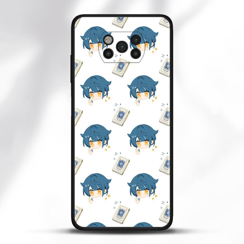 Чехол для Poco X3 NFC M3 Pro M3 F3 F1, чехол для Mi Note 10 Pro Lite, чехол для Xiaomi CC9 Pro A3 A2 Lite, мультяшный Genshin Impact Head