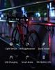 Red rear bicycle lamp, STOP system, four operating modes