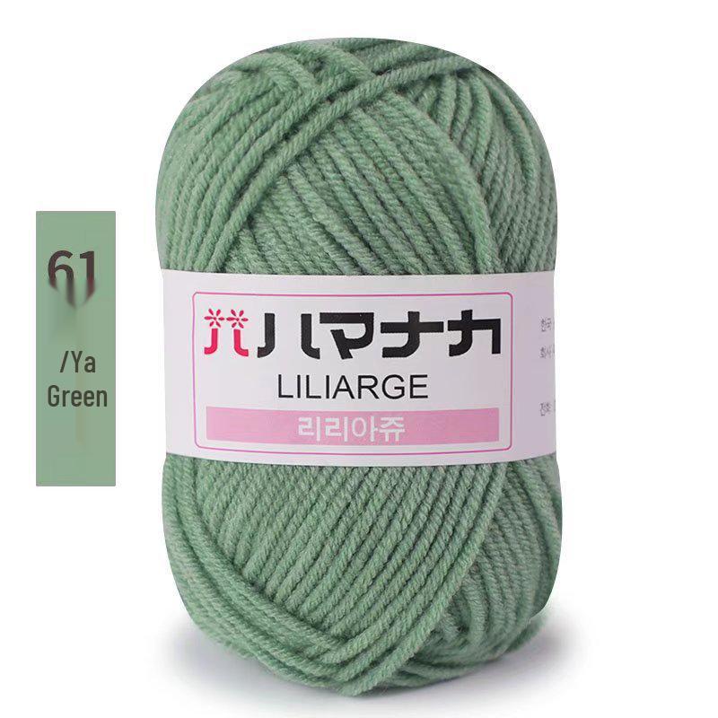 4-Ply Milk Cotton Yarn for Scarf, Doll, Bag, Medium-Thick Baby Crochet & Knitting DIY Material