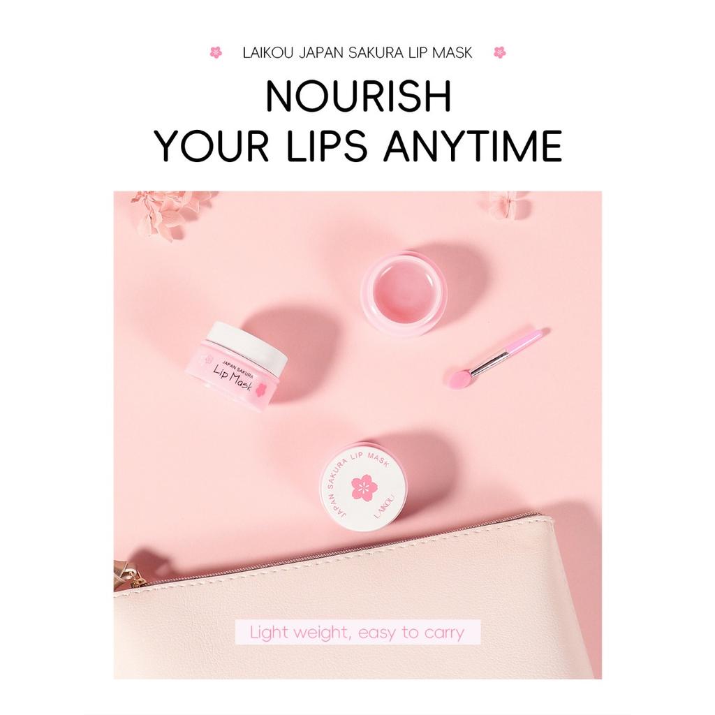 LAIKOU Cherry Blossom Lip Mask 8g Elastic Tender увлажняющая увлажняющая маска для губ